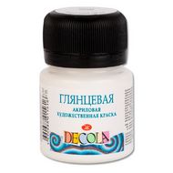 Краска акриловая глянцевая "Декола" 104 белая, 20 мл., банка