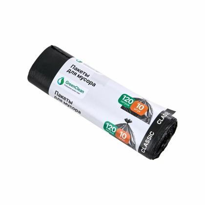 Мешки для мусора 120л 10шт/рулон ПНД Mirpack Classic 12мкм 65*100см цв.черный