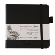 Скетчбук "Ладога" 12*12 см, 140 г/м2, 80 л., черный