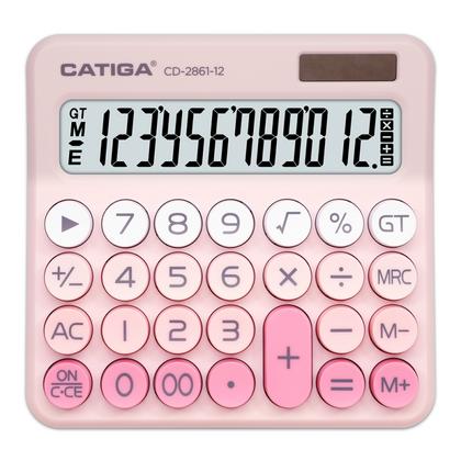 Кальк. наст. 12р. CD-2861-12 Catiga розовый, пласт., 145*152*42 мм