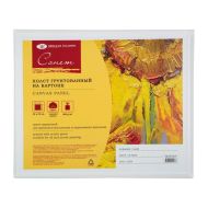 Холст на картоне 30*35 см "Сонет" хлопок, 280 г/м2, мелкое зерно