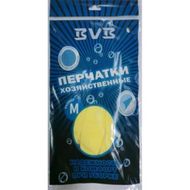 Перчатки латексные хозяйственные  BVB р-р S желтый