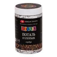 Поталь "Decola" в хлопьях, 3 г, имитация серебра