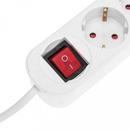 Удлинитель "Standard" 1.5 м., 5 розеток, 2 USB, 16А, с выкл.,с заземлен., белый