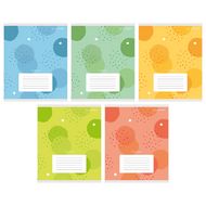 Тетрадь А5 12 л., клет. "Круги (Универсальная плашка)" скоба сбоку, обл. карт., ассорти