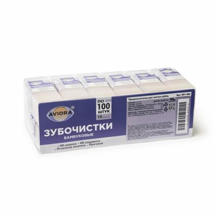 Зубочистки в прямоугольной банке 100 шт/упак