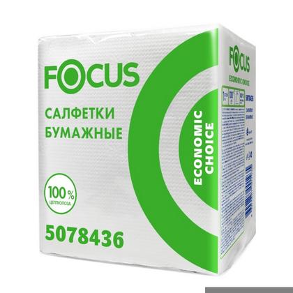 Салфетки бумажные Focus Eco 24*20см, 1 слой, цв.белый, 100 листов