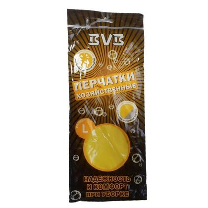 Перчатки латексные хозяйственные  BVB р-р S желтый