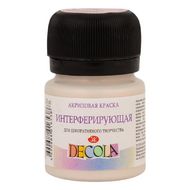 Краска акриловая интерферирующая "Декола" 322 розовая, 20 мл., банка
