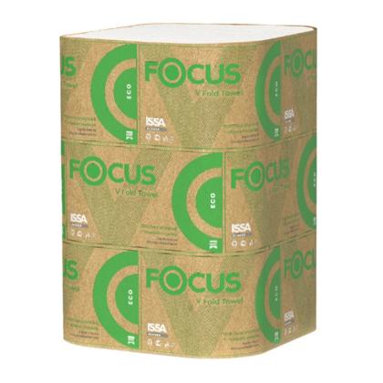 Полотенца бумажные  Focus Eco V - сложение 250 листов, 1 слой, 100% целлюлоза