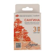 Мелок для рисования прессованный "Ладога" сангина светлая, набор 3 цв.