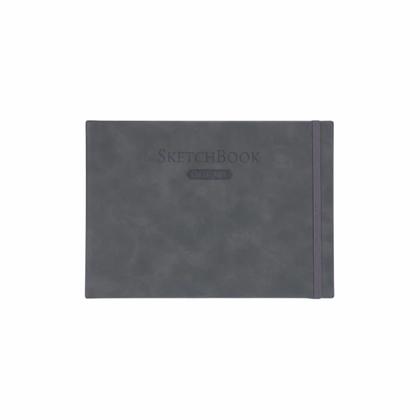 Скетчбук для графики "GrafArt white" А5, 160 г/м2, 50 л., серый, горизонтальный