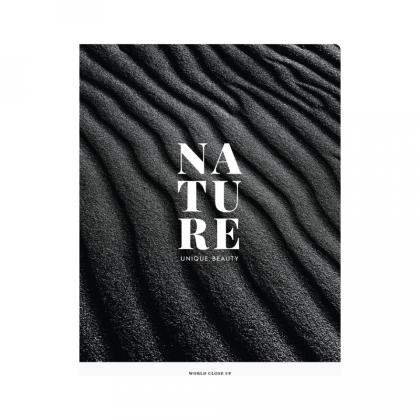 Тетрадь А4 48 л., клет. "Nature" скоба сбоку, обл. карт., ассорти