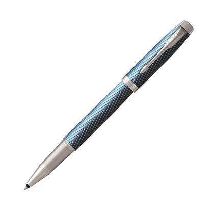 Ручка роллер "IM Premium Blue Grey CT" 0,5 мм, метал., подарочн. упак., синий/серый, стерж. черный
