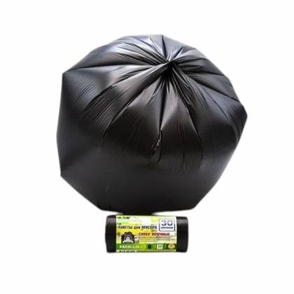 Мешки для мусора 30л 20шт/рулон ПСД Mirpack Premium+ 20мкм 50*60см цв.черный