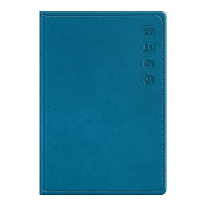 Книга алфавитная А5 135*205 мм, 80 л., "Winner. Dark teal" обл. кожзам., бирюзовый