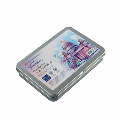 Открытки для акварели "Белые ночи" 25% хлопок, 10,5*14,8 см, 300г/м2, 24л