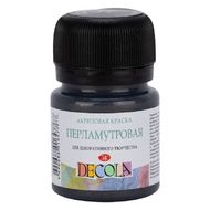Краска акриловая перламутровая "Декола" 810 черная, 20 мл., банка