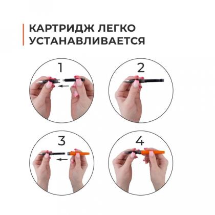 Картридж для перьевой ручки "Малевичъ" набор 15 шт, индиго