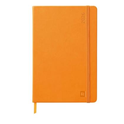 Еженедельник датир. А5 148*210 мм 80 л., клетка "Rhodia" тверд. переплет, кожзам., оранжевый 2026