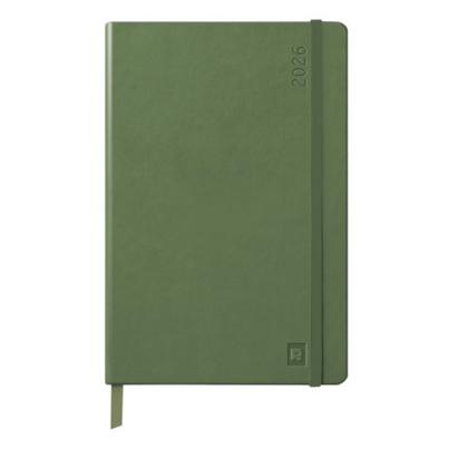 Еженедельник датир. А5 148*210 мм 80 л., клетка "Rhodia" тверд. переплет, кожзам., зеленый 2026
