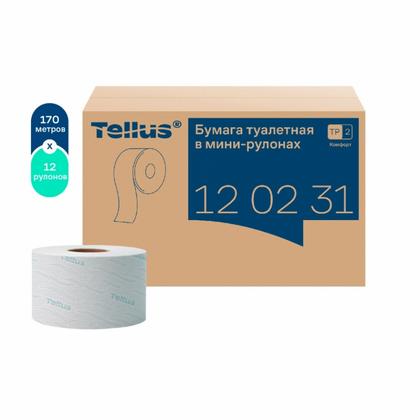 Бумага туалетная  Tellus Премиум T2 в мини-рулонах 170м, 2-сл.