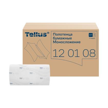 Полотенца бумажные  Tellus Синглфолд Стандарт листовые, 1-сл., 250 листов, H3