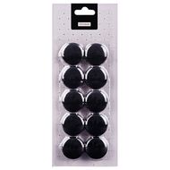 Кнопки магнитн. "OfficeSpace" 30 мм, 10 шт., черный, блистер