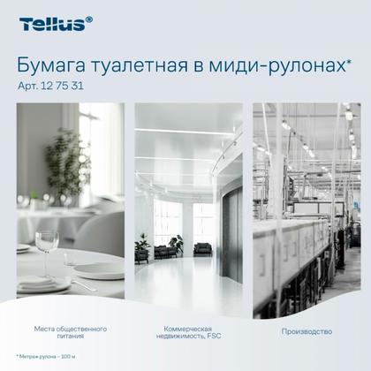 Бумага туалетная  Tellus Комфорт T6 в миди-рулонах 100м, 2-сл.