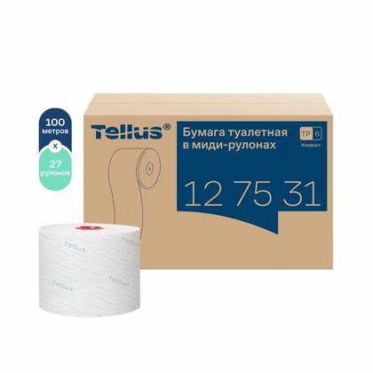 Бумага туалетная  Tellus Комфорт T6 в миди-рулонах 100м, 2-сл.
