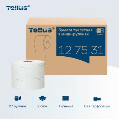 Бумага туалетная  Tellus Комфорт TP6 в миди-рулонах 100м, 2-сл.