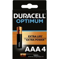 бат_гальв. эл-т щел. (алкал.) 1,5 V LR03/MX2400 (AAA) DURACELL Optimum 4шт