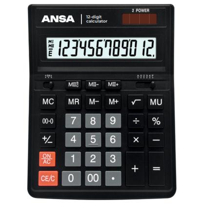 Кальк. наст. 12р. AN444S Ansa черный 206*157*32 мм