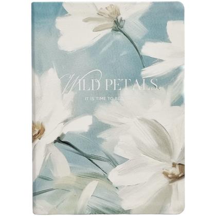 Ежедневник датир. А5 140*200 мм, 352 стр., тонир., лин. "Petals" мягк. обл. кожзам., три цветка 2026