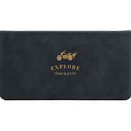 Еженедельник датир. А6 160*90 мм, 128 стр., тонир., лин. "Explore" тверд. обл. искуств. замша, синий 2026