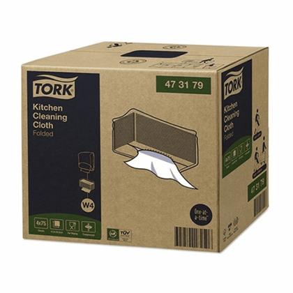 Материал нетканый Tork Premium для кухни в салфетках, 1-сл., W4, 75 листов