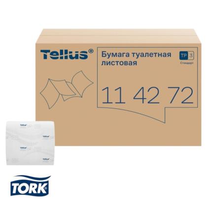 Бумага туалетная  Tellus Стандарт TР3 листовая 250 листов, 1-сл.