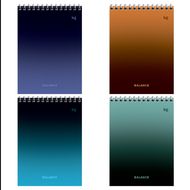 Блокнот А5 143*200 мм, 40 л., в клетку "Моноколор. Баланс" спираль сверху, обл. пласт., ассорти