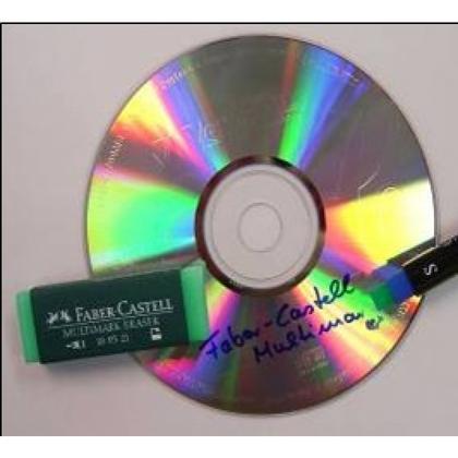 Маркер перм., д/CD/пленки/графопр. "Multimark" 0,4 мм, с ластиком, красный