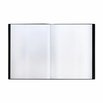 Папка на 10 карманов "Стамм" пласт., черный