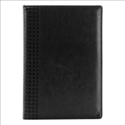 Ежедневник датир. А5 140*200 мм, 352 стр., лин. "Lozanna" тверд. обл. кожзам., черный 2026