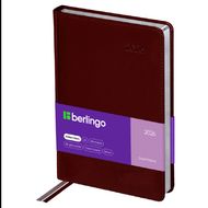 Ежедневник датир. А5 150*215 мм, 368 стр., тонир., лин. "Silver Pristine" тверд. обл. кожзам., коричневый, срез серебристый 2026