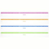 Линейка 30 см "Color" пласт., прозрачный, ассорти, европодвес