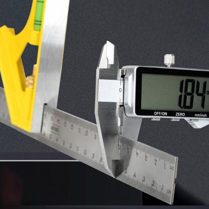 Линейка строительная с угольником и уровнем Deli YS DL7300 300мм