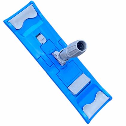 Держатель для мопов с зажимами, 40см, цв.серый/синий