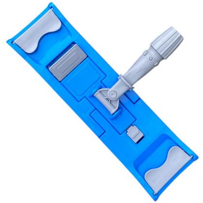 Держатель для мопов с зажимами, 40см, цв.серый/синий