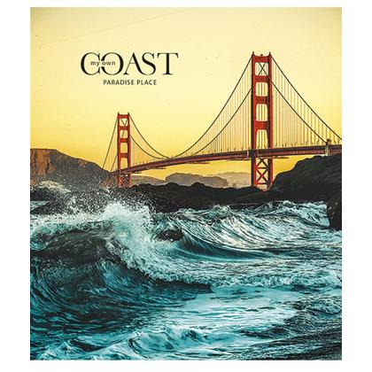 Тетрадь А5 96 л., клет. "Goast" скоба сбоку, обл. карт., Уф-лак, ассорти