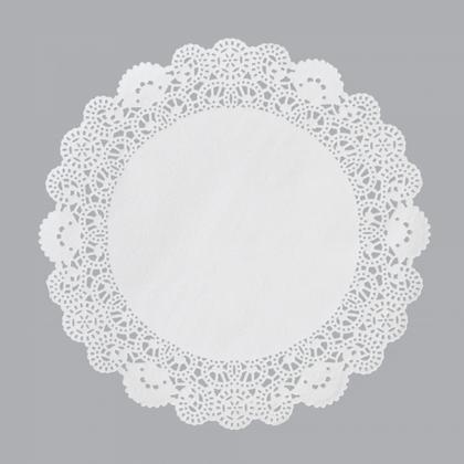 Салфетки бумажные ажурные d=18 см AVIORA, цв.белый, 250 шт