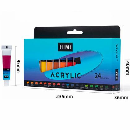 Краски акриловые "Himi", набор 36 цв., 12 мл, тубы