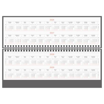 Еженедельник датир., наст. 130*330 мм, 128 стр., "Winner.Brown" тверд. обл. кожзам., коричневый 2026